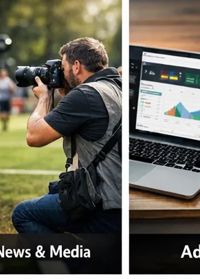 Sports photographer and media content creation